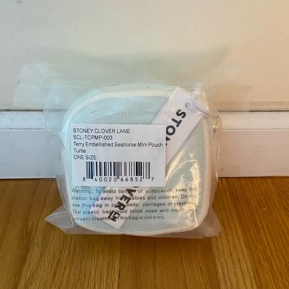 STONEY CLOVER LANE Terry Seahorse Mini Pouch - Picture 8 of 8